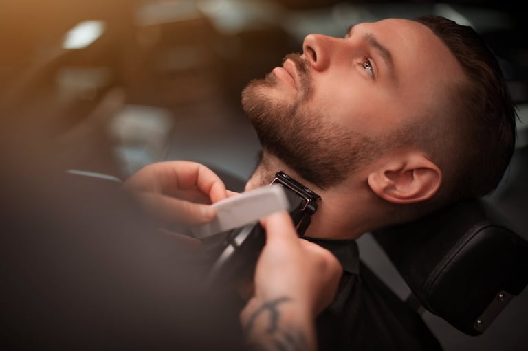 Professional neck and beard trim